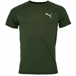 Puma EVOSTRIPE TEE Pánské tričko, tmavě zelená, velikost obraz