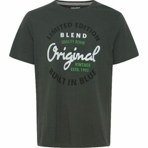 BLEND REGULAR FIT Pánské tričko, tmavě zelená, velikost obraz
