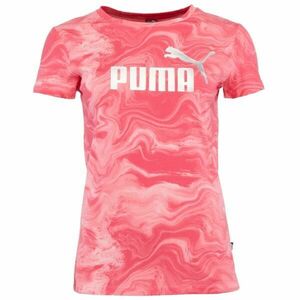 Puma ESSENTIALS + MARBLEIZED TEE Dámské tričko, růžová, velikost obraz