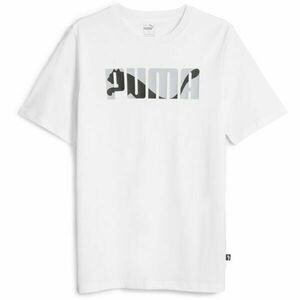 Puma GAPHICS WORDING TEE Pánské triko, bílá, velikost obraz