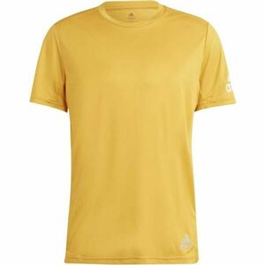 adidas RUN IT TEE Pánské běžecké tričko, žlutá, velikost obraz