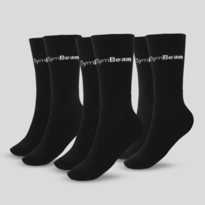 Ponožky 3/4 Socks 3Pack Black L/XL - GymBeam obraz