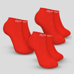 Ponožky Ankle Socks 3Pack Hot Red M/L - GymBeam obraz