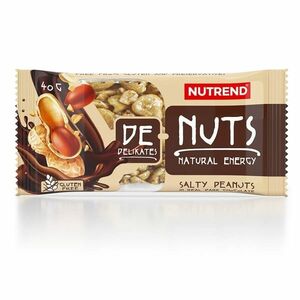 Tyčinka Nutrend DeNuts 40g slané arašídy v hořké čokoládě obraz