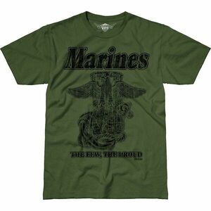 Pánské tričko 7.62 Design® USMC Retro - zelené (Barva: Zelená, Velikost: S) obraz