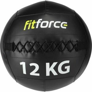 Fitforce WALL BALL 12 KG Medicinbal, černá, velikost obraz