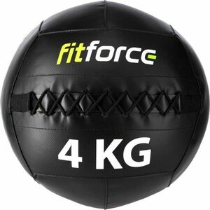 Fitforce WALL BALL 4 KG Medicinbal, černá, velikost obraz