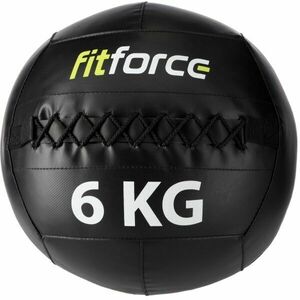 Fitforce WALL BALL 6 KG Medicinbal, černá, velikost obraz