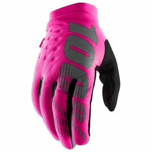 Dámské cyklo a motokrosové rukavice 100% Brisker Women's růžová/černá XL obraz