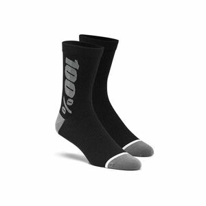 Merino ponožky 100% Rythym černé/šedé L/XL (42-46) obraz
