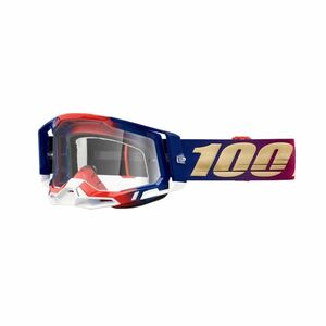 Moto brýle 100% Racecraft 2 United, čiré plexi obraz