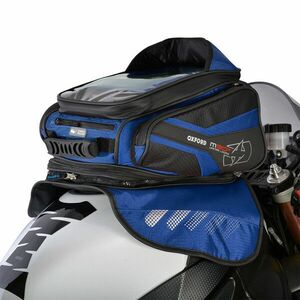 Tankbag na motocykl Oxford M30R 30 l černý/modrý s magnetickou základnou obraz