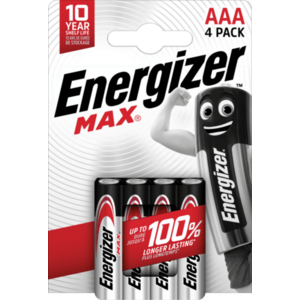 Energizer MAX AAA/E92 alkalické baterie 4ks obraz