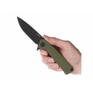Zavírací nůž ANV® Z100 G10 Liner Lock – Olive Green rukojeť, černá čepel - DLC (Barva: Olive Green, Varianta: Černá čepel - DLC) obraz