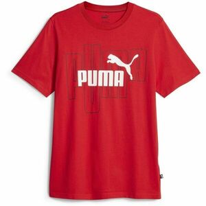 Puma GRAPHICS NO.1 TEE Pánské triko, červená, velikost obraz