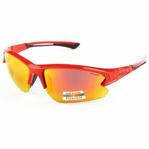 Finmark FNKX2310 Sportovní sluneční brýle s polarizačními čočkami, červená, velikost obraz