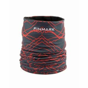 Finmark MULTIFUNCTIONAL SCARF WITH FLEECE Multifunkční šátek, červená, velikost obraz