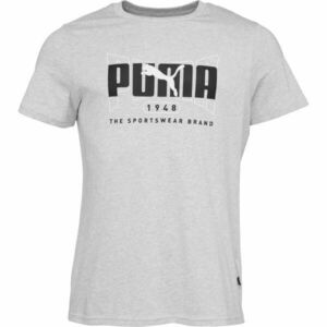 Puma GRAPHICS EXECUTION TEE Pánské tričko, šedá, velikost obraz