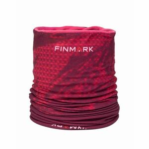 Finmark MULTIFUNCTIONAL SCARF WITH FLEECE Multifunkční šátek, červená, velikost obraz