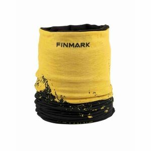 Finmark CHILDREN’S MULTIFUNCTIONAL SCARF WITH FLEECE Dětský multifunkční šátek, žlutá, velikost obraz