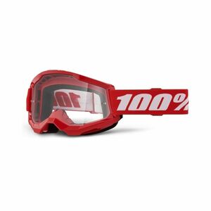 Motokrosové brýle 100% Strata 2 New Red, čiré plexi obraz