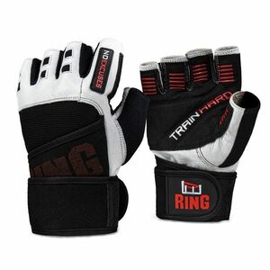 Fitness rukavice inSPORTline Shater černo-bílá XXL obraz