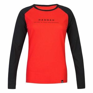 Hannah PRIM Dámské tričko s dlouhým rukávem, červená, velikost obraz