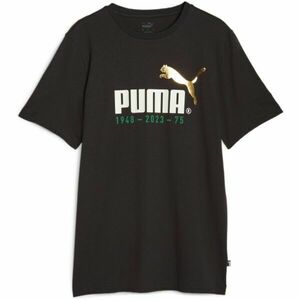 Puma LOGO CELEBRATION TEE Pánské triko, černá, velikost obraz