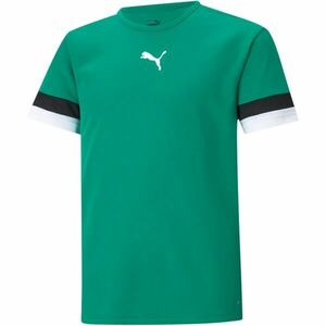 Puma TEAMRISE JERSEY TEE Dětské fotbalové triko, zelená, velikost obraz