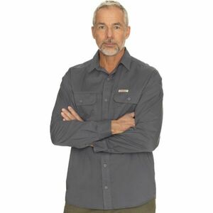 BUSHMAN LANAI Pánská košile s dlouhým rukávem, tmavě šedá, velikost obraz