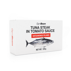 Steak z tuňáka v rajčatové omáčce 48 x 120 g - GymBeam obraz