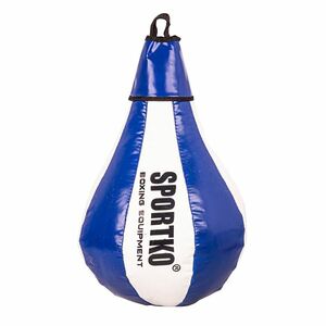 Boxovací pytel SportKO GP1 24x40cm / 5kg bílo-modrá obraz