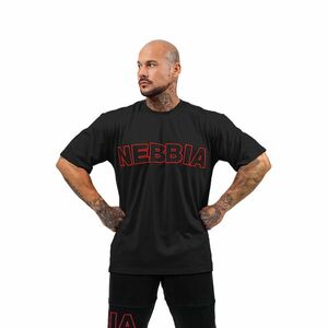 Tričko s krátkým rukávem Nebbia Legacy 711 Black XXL obraz