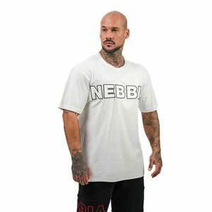 Tričko s krátkým rukávem Nebbia Legacy 711 White XXL obraz