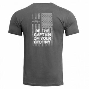 Pánské tričko Ageron American Flag Pentagon® – Wolf Grey (Barva: Wolf Grey, Velikost: 3XL) obraz