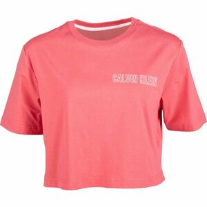 Calvin Klein CROPPED SHORT SLEEVE T-SHIRT Dámské tričko, růžová, velikost obraz