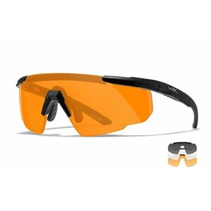 Střelecké brýle Wiley X® Saber Advanced, sada - černý rámeček, sada - čiré, kouřově šedé a oranžové Light Rust čočky (Barva: Černá, Čočky: ) obraz