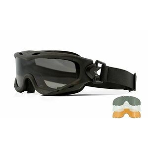 Taktické ochranné brýle Wiley X® Spear - černý rámeček, sada - čiré, kouřově šedé a oranžové Light Rust čočky (Barva: Černá, Čočky: ) obraz