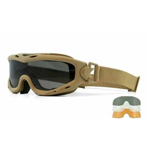 Taktické ochranné brýle Wiley X® Spear - khaki rámeček, sada - čiré, kouřově šedé a oranžové Light Rust čočky (Barva: Khaki, Čočky: ) obraz