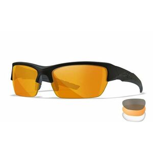 Sportovní brýle Valor 2.5 Wiley X®, 3 skla – Čiré + Kouřově šedé + Oranžové Light Rust, Černá (Barva: Černá, Čočky: ) obraz