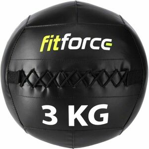 Fitforce WALL BALL 3 KG Medicinbal, černá, velikost obraz