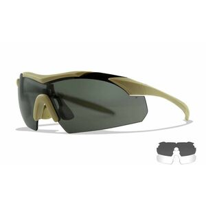 Střelecké brýle Vapor 2.5 Wiley X®, 2 skla – Čiré + Kouřově šedé, Khaki (Barva: Khaki, Čočky: Čiré + Kouřově šedé) obraz