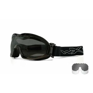 Ochranné brýle Nerve Wiley X®, 2 skla – Čiré + Kouřově šedé, Černá (Barva: Černá, Čočky: Čiré + Kouřově šedé) obraz