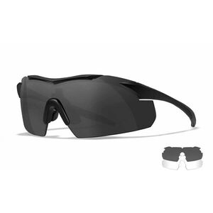 Střelecké brýle Vapor 2.5 Wiley X®, 2 skla – Čiré + Kouřově šedé, Černá (Barva: Černá, Čočky: Čiré + Kouřově šedé) obraz