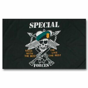 Mil-Tec vlajka special forces, 150 cm x 90 cm obraz