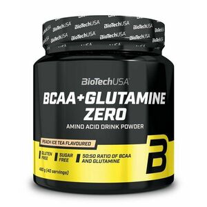 BCAA + Glutamine Zero - Biotech USA 480 g Peach Ice Tea obraz