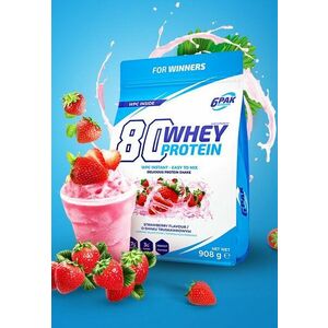 80 Whey Protein - 6PAK Nutrition 908 g Strawberry obraz