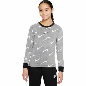 Nike SPORTSWEAR Dívčí triko s dlouhým rukávem, šedá, velikost obraz