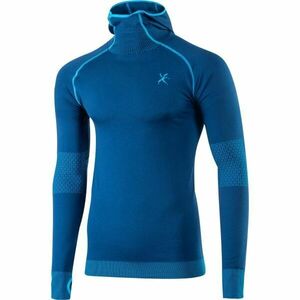 Klimatex AJAX Pánské seamless triko s dlouhým rukávem a kapucí, tmavě modrá, veľkosť XL/2XL obraz
