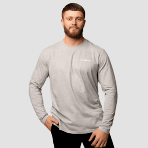 Pánské tričko Basic s dlouhým rukávem Grey M - GymBeam obraz